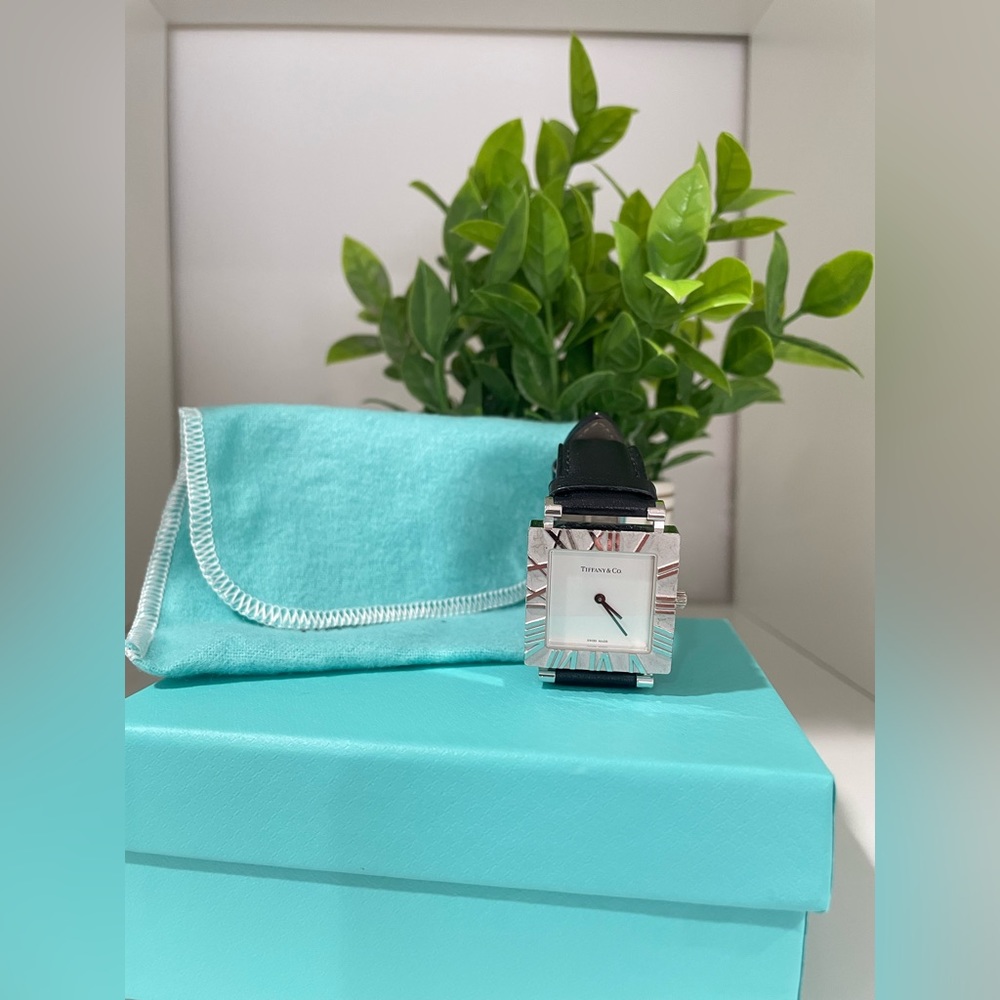 Tiffany Atlas square quartz watch